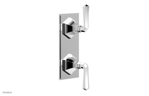 Phylrich LE VERRE & LA CROSSE Thermostatic Valve with Volume Control or Diverter - Lever Handles 4-386