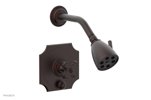 Phylrich MARVELLE Pressure Balance Shower and Diverter Set (Less Spout), Cross Handle 4-477