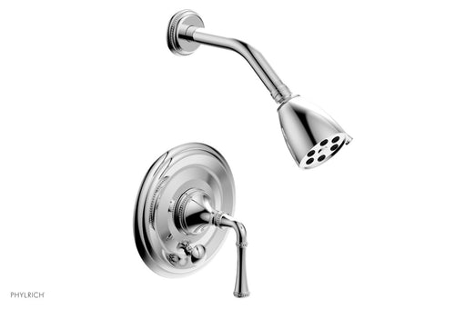 Phylrich BEADED Pressure Balance Shower and Diverter Set (Less Spout), Lever Handle 4-481