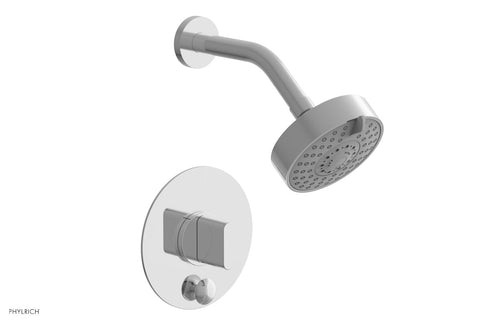 Phylrich ROND Pressure Balance Shower and Diverter Set (Less Spout), Blade Handle 4-572