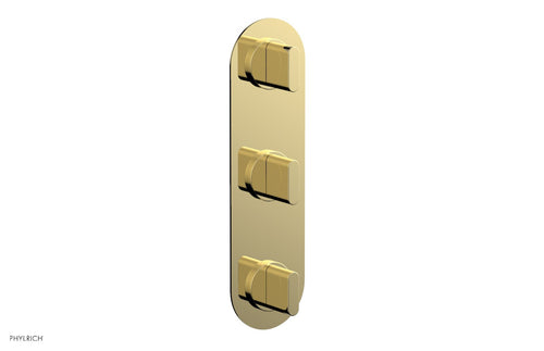 Phylrich Rond 3/4" Thermostatic Valve with Two Volume Control, Blade Handles 4-577
