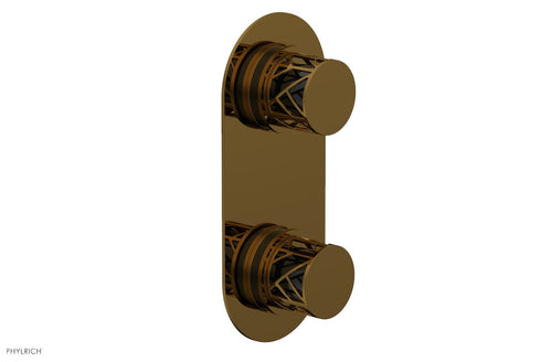 Phylrich JOLIE- Thermostatic Valve with Volume Control or Diverter with "Black" Accents 4-589