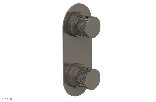 Phylrich JOLIE- Thermostatic Valve with Volume Control or Diverter with "Grey" Accents 4-589