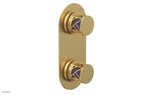 Phylrich JOLIE- Thermostatic Valve with Volume Control or Diverter with "Purple" Accents 4-589