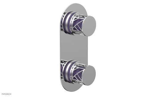 Phylrich JOLIE- Thermostatic Valve with Volume Control or Diverter with "Purple" Accents 4-589