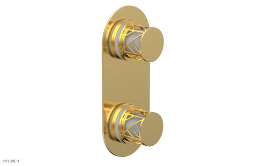 Phylrich JOLIE- Thermostatic Valve with Volume Control or Diverter with "White" Accents 4-589