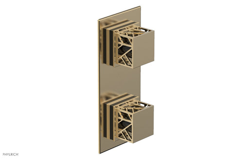 Phylrich JOLIE- Thermostatic Valve with Volume Control or Diverter with "Black" Accents 4-588