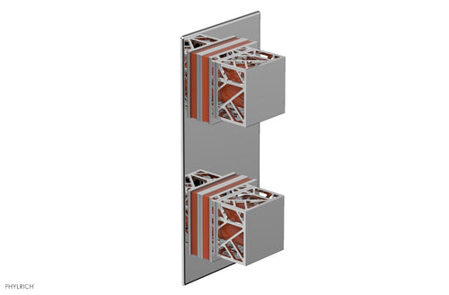 Phylrich JOLIE- Thermostatic Valve with Volume Control or Diverter with "Orange" Accents 4-588