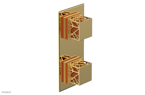 Phylrich JOLIE- Thermostatic Valve with Volume Control or Diverter with "Orange" Accents 4-588