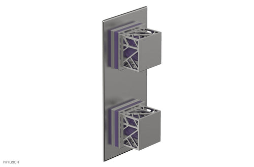 Phylrich JOLIE- Thermostatic Valve with Volume Control or Diverter with "Purple" Accents 4-588