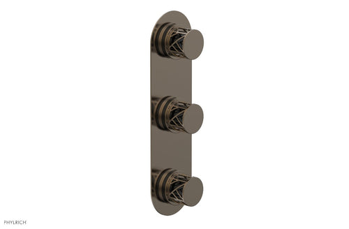 Phylrich JOLIE Thermostatic Valve with Two Volume Control with "Black" Accents 4-590