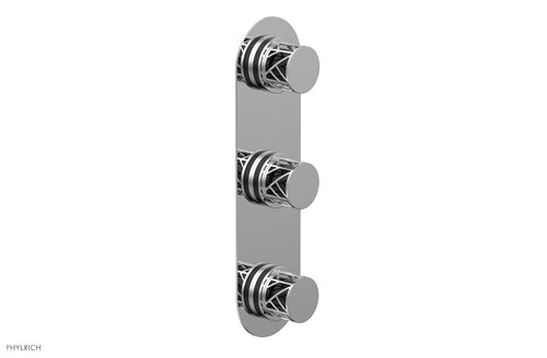 Phylrich JOLIE Thermostatic Valve with Two Volume Control with "Black" Accents 4-590