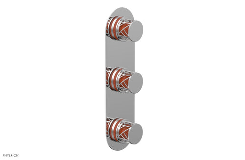 Phylrich JOLIE Thermostatic Valve with Two Volume Control with "Orange" Accents 4-590