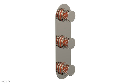Phylrich JOLIE Thermostatic Valve with Two Volume Control with "Orange" Accents 4-590