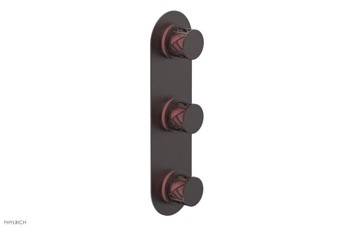 Phylrich JOLIE Thermostatic Valve with Two Volume Control with "Pink" Accents 4-590