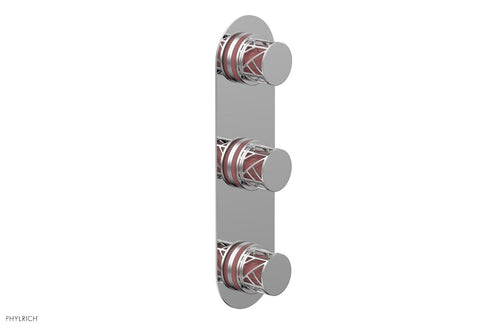 Phylrich JOLIE Thermostatic Valve with Two Volume Control with "Pink" Accents 4-590