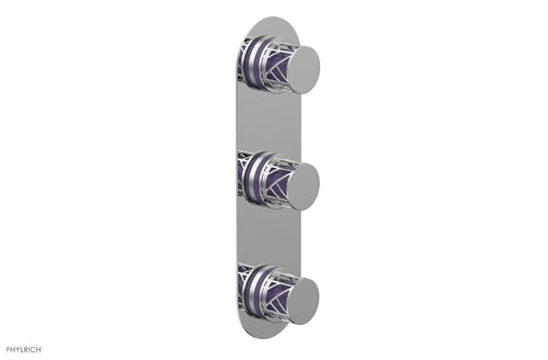 Phylrich JOLIE Thermostatic Valve with Two Volume Control with "Purple" Accents 4-590