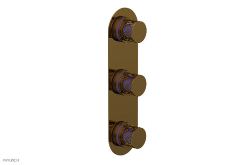Phylrich JOLIE Thermostatic Valve with Two Volume Control with "Purple" Accents 4-590
