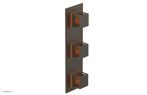 Phylrich JOLIE Thermostatic Valve with Two Volume Control with "Orange" Accents 4-591