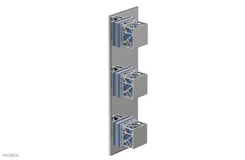 Phylrich JOLIE Thermostatic Valve with Two Volume Control with "Light Blue" Accents 4-591