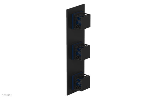 Phylrich JOLIE Thermostatic Valve with Two Volume Control with "Navy Blue" Accents 4-591
