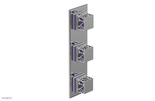 Phylrich JOLIE Thermostatic Valve with Two Volume Control with "Purple" Accents 4-591