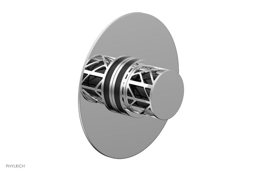 Phylrich JOLIE Pressure Balance Shower Plate & Handle Trim, Round Handle with "Black" Accents 4-592