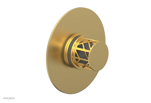 Phylrich JOLIE Pressure Balance Shower Plate & Handle Trim, Round Handle with "Grey" Accents 4-592