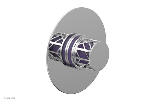 Phylrich JOLIE Pressure Balance Shower Plate & Handle Trim, Round Handle with "Purple" Accents 4-592