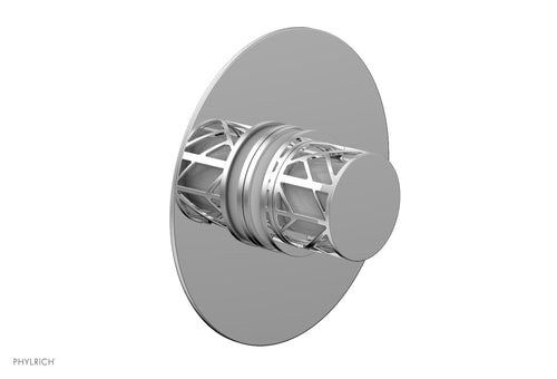 Phylrich JOLIE Pressure Balance Shower Plate & Handle Trim, Round Handle with "White" Accents 4-592