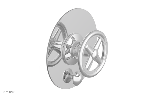 Phylrich WORKS Pressure Balance Shower Plate with Diverter and Handle Trim Set 4-616