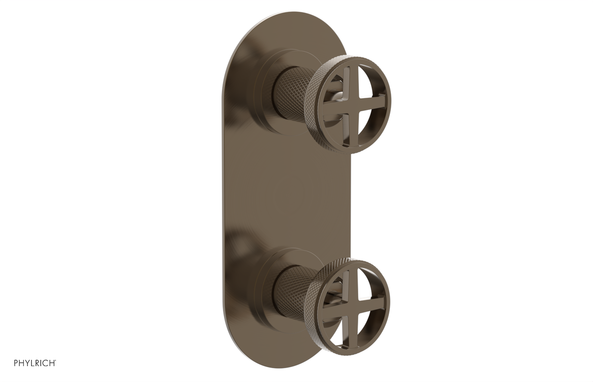 DUSTRIE - Thermostatic Valve with Volume Control or Diverter - Knurled 4-622