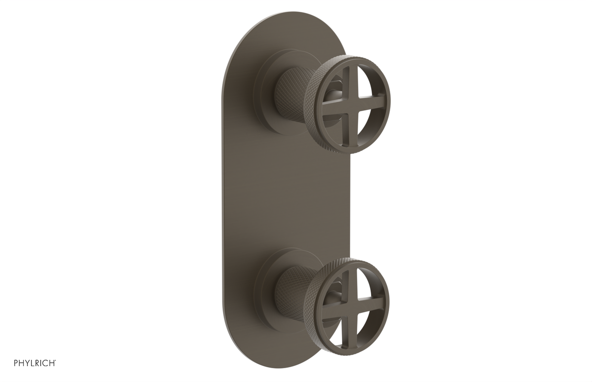 DUSTRIE - Thermostatic Valve with Volume Control or Diverter - Knurled 4-622