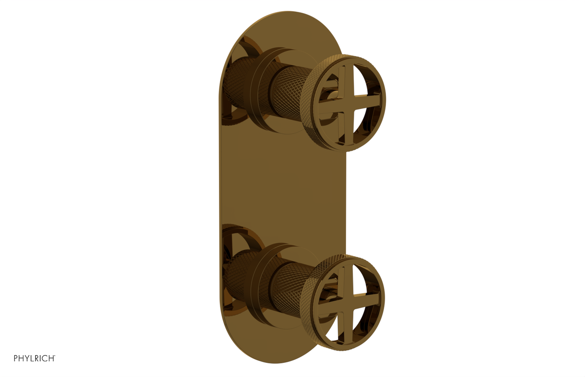 DUSTRIE - Thermostatic Valve with Volume Control or Diverter - Knurled 4-622