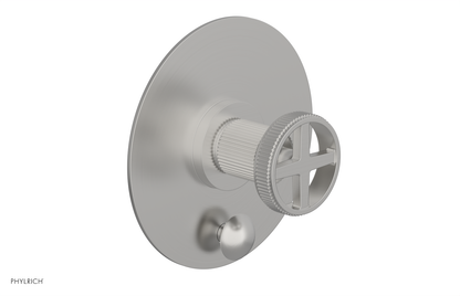 DUSTRIE - Pressure Balance Shower Plate with Diverter and Cross Handle Trim Set - Grooved 4-630