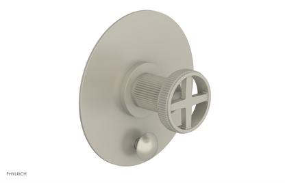 DUSTRIE - Pressure Balance Shower Plate with Diverter and Cross Handle Trim Set - Grooved 4-630