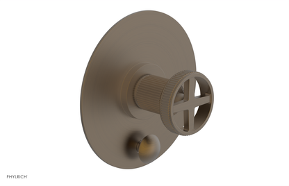 DUSTRIE - Pressure Balance Shower Plate with Diverter and Cross Handle Trim Set - Grooved 4-630