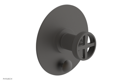 DUSTRIE - Pressure Balance Shower Plate with Diverter and Cross Handle Trim Set - Grooved 4-630