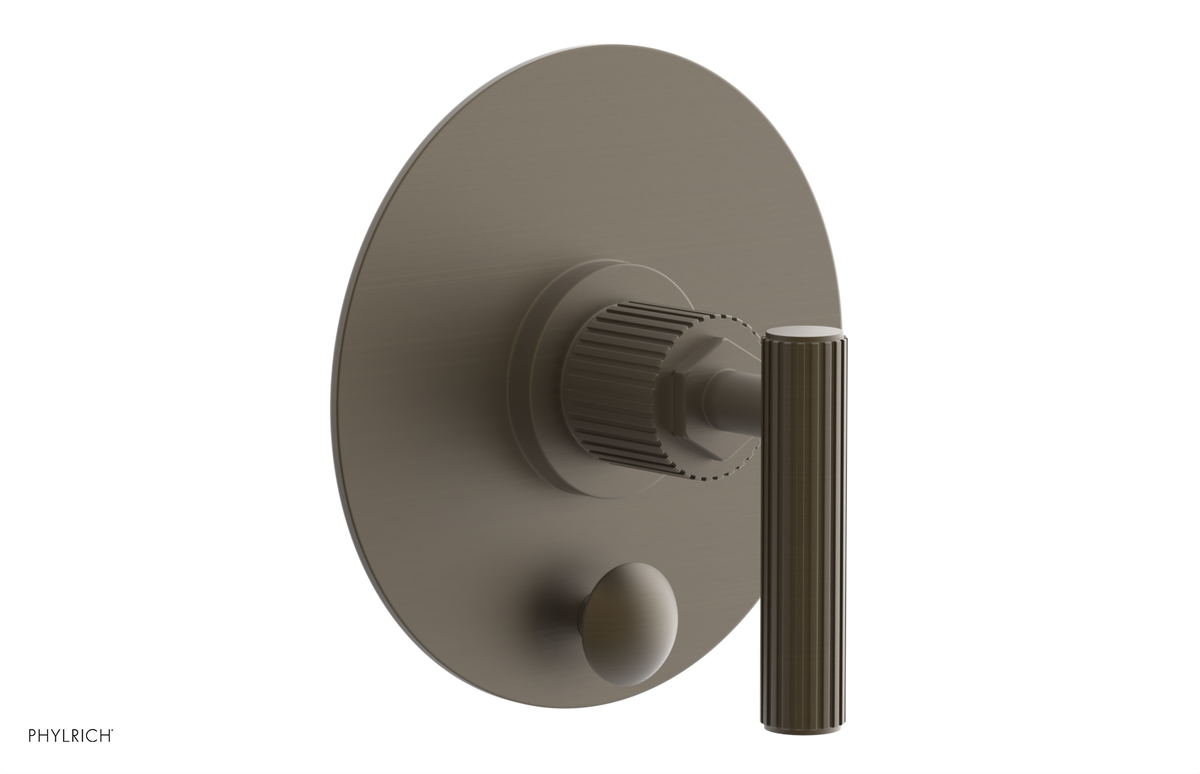 DUSTRIE - Pressure Balance Shower Plate with Diverter and Lever Handle Trim Set - Grooved 4-631