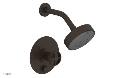 DUSTRIE - Pressure Balance Shower and Diverter Set (Less Spout) - Cross Handle - Grooved 4-655