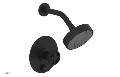 DUSTRIE - Pressure Balance Shower and Diverter Set (Less Spout) - Cross Handle - Grooved 4-655