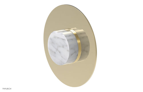 Phylrich CIRC - Thermostatic Shower Trim, White Marble Handle 4-716