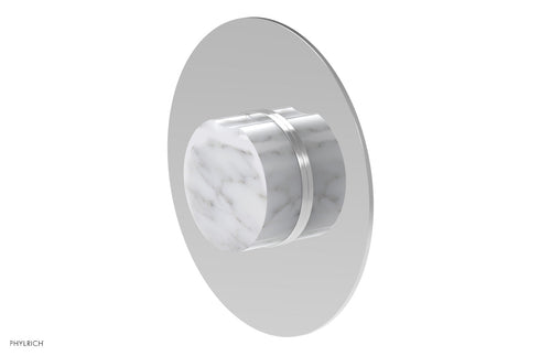 Phylrich CIRC - Thermostatic Shower Trim, White Marble Handle 4-716