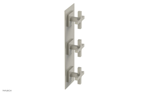Phylrich CROI - Thermostatic Valve with Two Volume Control - Cross Handles 4-722