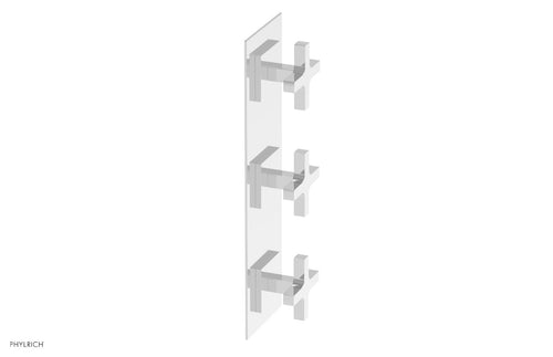 Phylrich CROI - Thermostatic Valve with Two Volume Control - Cross Handles 4-722