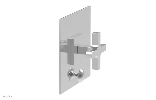 Phylrich CROI - Pressure Balance Shower Plate with Diverter and Cross Handle Trim Set 4-726