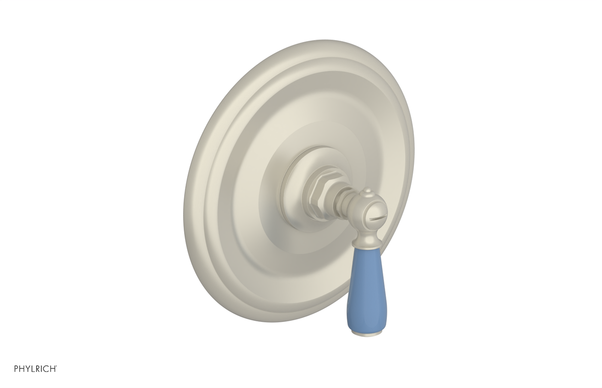 JAMESTOWN - Thermostatic Shower Trim - Lever Handle with "Light Blue" Accents 4-735