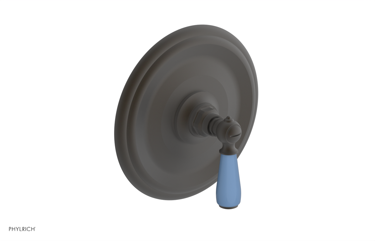 JAMESTOWN - Thermostatic Shower Trim - Lever Handle with "Light Blue" Accents 4-735