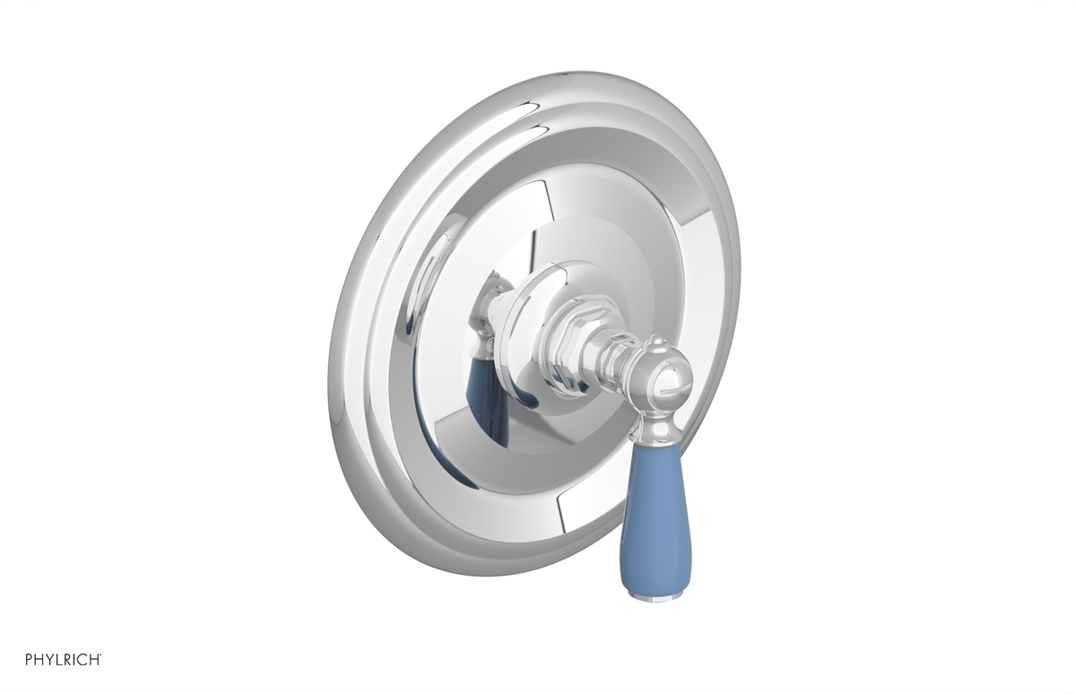 JAMESTOWN - Thermostatic Shower Trim - Lever Handle with "Light Blue" Accents 4-735
