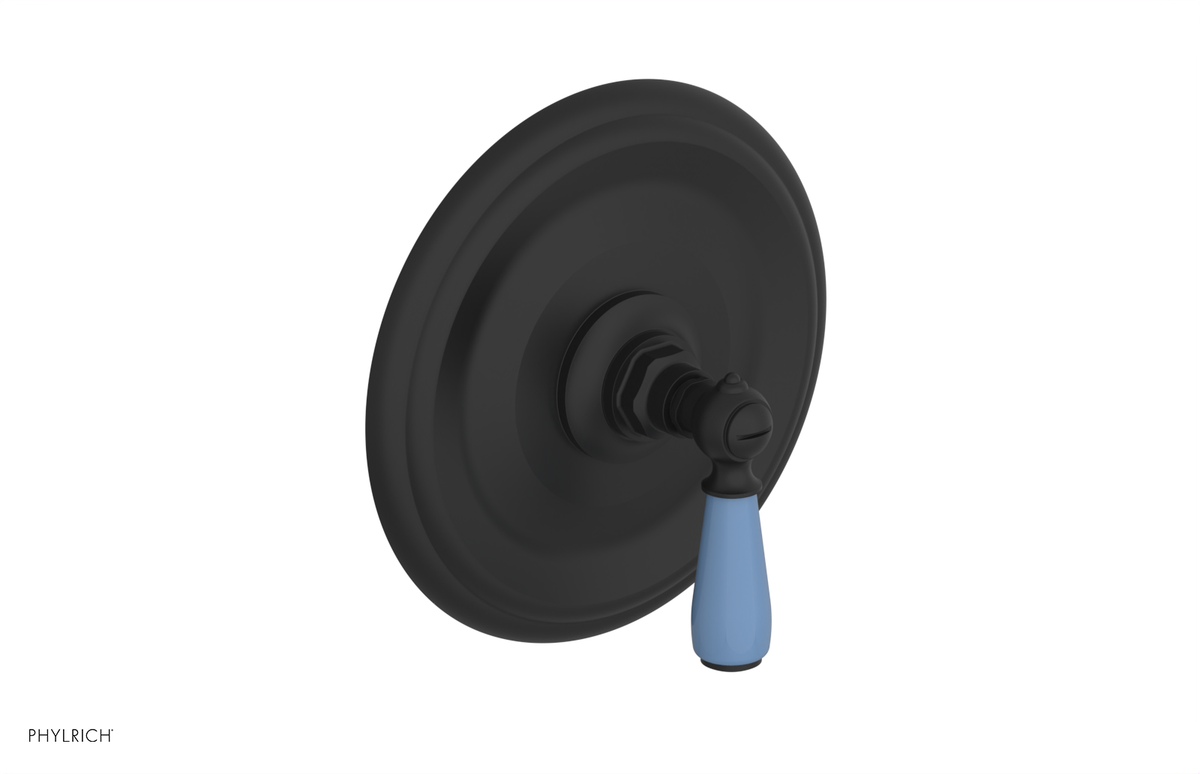 JAMESTOWN - Thermostatic Shower Trim - Lever Handle with "Light Blue" Accents 4-735
